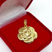 Pingente Flor Feminino Pequeno Banhado A Ouro 18k