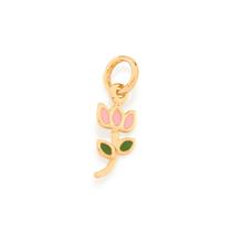 Pingente flor tulipa folheado a ouro 542261 Rommanel Pingente flor tulipa folheado a ouro 542261 Rommanel