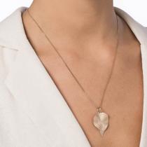 Pingente folha ondulada banhado a ouro 18k Cód. 54293900