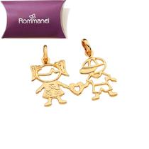 Pingente Folheado a Ouro 18k Rommanel Brother Filhos Menina Menino