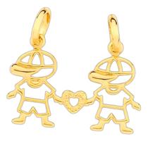 Pingente Folheado a Ouro 18k Rommanel Joias Brother Filhos Meninos Pingente Folheado a Ouro 18k Rommanel Joias Brother Filhos Meninos