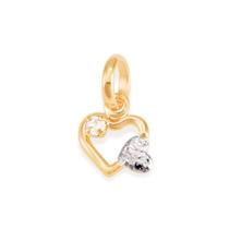 Pingente folheado a ouro coração BRANCO 540752 Rommanel Pingente folheado a ouro coração BRANCO 540752 Rommanel
