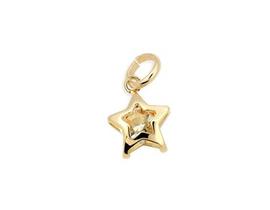 Pingente folheado a ouro estrela AZUL 540596 Rommanel