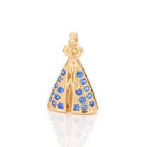 Pingente folheado a ouro nossa senhora AZUL 541634 Rommanel