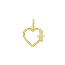 Pingente Folheado Coração Vado Menino Pingente Folheado Coração Vado Menino