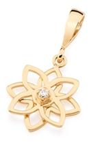 Pingente Folheado Flor Vazada Com Zircônia Rommanel 541929