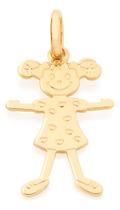 Pingente Formato Menina, Med. 1,9 Cm 540861 Pingente Formato Menina, Med. 1,9 Cm 540861
