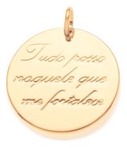 Pingente Formato Redondo Com Trecho Bíblico 541527 Pingente Formato Redondo Com Trecho Bíblico 541527