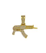 Pingente fuzil g - banhado a ouro 18k