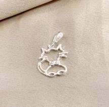 Pingente gato com zirconia prata 925 Pingente gato com zirconia prata 925