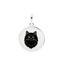 Pingente Gato Peludo Coleção Estimação em Prata 925 Preto