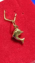 Pingente Golfinho Ouro18 Kilates 12 mm Peso 0,50 Gramas Pingente Golfinho Ouro18 Kilates 12 mm Peso 0,50 Gramas