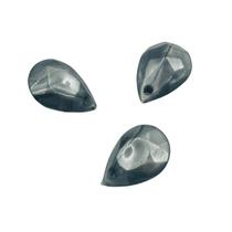 Pingente Gota 17x11mm 200pçs Sextavado Cinza Bijuteria 160g