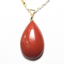 Pingente Gota de Jaspe Vermelho Natural com Montagem Dourada - Atacado Pingente Gota de Jaspe Vermelho Natural com Montagem Dourada - Atacado