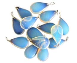 Pingente Gota Pedra da Lua Opalina Castoação Prata 950 - Atacado