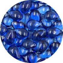 Pingente Gota Vidro Azul Royal 24x18mm 10pçs Biju Artesanato