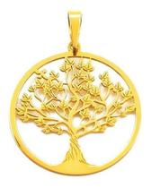 Pingente Grande Arvore Da Vida Em Ouro 18k