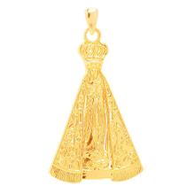 Pingente Grande Nossa Senhora Folheado A Ouro 18k