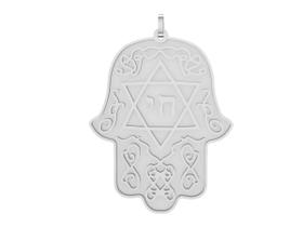 Pingente hamsa prata 950