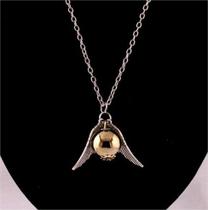 Pingente Harry Potter Pomo de Ouro Quadribol - Colar de Asa Joia de Cinema Vintage