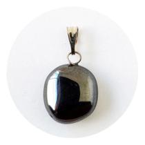 Pingente Hematita Negra Natural Verdadeira 1,5Cm