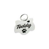 Pingente Identificação Pet Formato Gato Personalizado