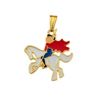 Pingente Imagem São Jorge 3 cm Metal Banhado Dourado