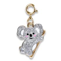 Pingente Infantil Menina Charm Coala Dourado com Glitter Charm It