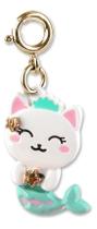 Pingente Infantil Menina Charm Gata Sereia Dourado Charm It