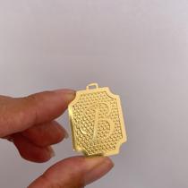 Pingente Inicial Letra Semijoia Feminina com Estilo Personalizado Banhada a Ouro 18k Simonatto