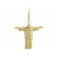 Pingente Jesus Cristo Deus Folheado Ouro 18k