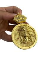 Pingente Jesus Cristo Jesus Eu Confio Em Vós Banhado a Ouro