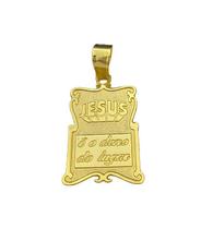 Pingente Jesus É O Dono G - Banhado A Ouro 18K