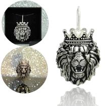 Pingente Jesus Leão De Judá Coroa Prata Legitima 925