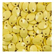Pingente Lentilha Amarelo 11x8mm 100pçs 30g Oval Bijuterias Artesanato