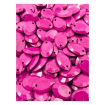 Pingente Lentilha Rosa Escuro 19x13mm 50pçs 35g Bijuterias Artesanato