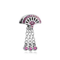 Pingente Leque Zircônia Rosa Em Prata 925 Pingente Leque Zircônia Rosa Em Prata 925