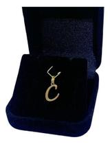 Pingente Letra C Em Ouro 18k