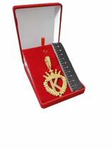Pingente Letra Coroa - Banhado A Ouro 18K