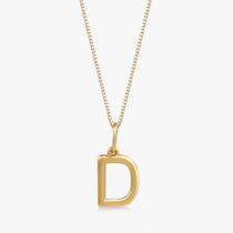 Pingente Letra D em Ouro Amarelo 18k