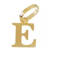 Pingente Letra E Ouro 18 Kilates 1.00 Grama 15 mm Pingente Letra E Ouro 18 Kilates 1.00 Grama 15 mm