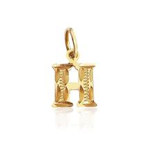 Pingente Letra "H" 1,9cm em Ouro 18K
