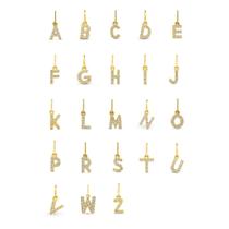 Pingente Letra Inicial Nome Ouro 18k Zircônias Letras