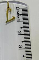 Pingente Letra L Em Ouro 18k