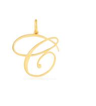 Pingente Letra Ouro 18 kilates 1.50 Gramas 20 mm Todas Letras Pingente Letra Ouro 18 kilates 1.50 Gramas 20 mm Todas Letras