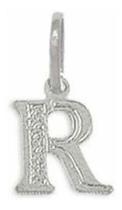 Pingente Letra R Prata Legítima 925 Pingente Letra R Prata Legítima 925
