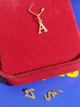 Pingente Letrinha A 5mm Ouro 18 Kilates Peso 0.10 Grama Todas Letras Pingente Letrinha A 5mm Ouro 18 Kilates Peso 0.10 Grama Todas Letras