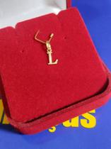 Pingente Letrinha L Ouro 18 Kilates Peso 0.10 Grama Todas Letras Pingente Letrinha L Ouro 18 Kilates Peso 0.10 Grama Todas Letras