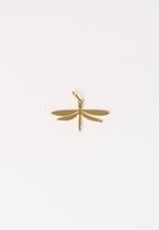 Pingente Libélula Minimalista Folheado a Ouro 18K Dourado Salvatore
