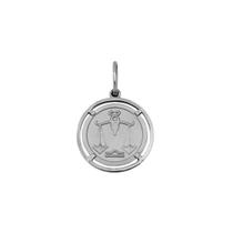 Pingente Libra Signos Com Aro em Ouro Branco 18K K150